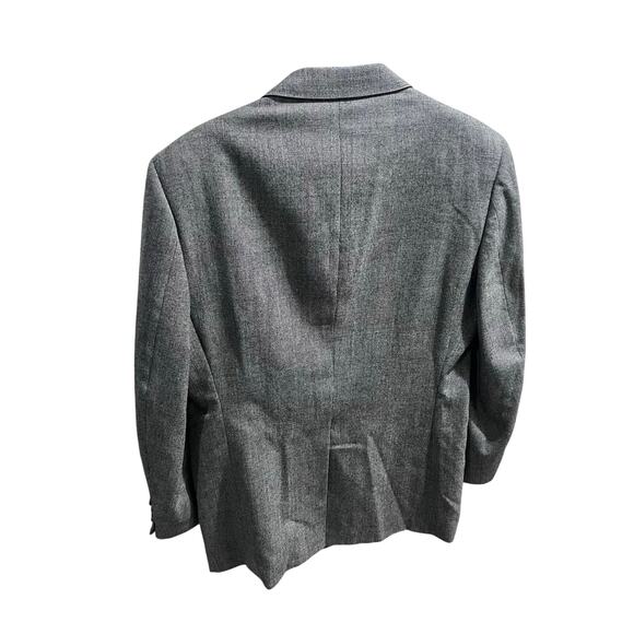 Vintage Christian Dior Monsieur Wool Suit 40R 32x31 Gray Houndstooth 2PC Classi - Picture 15 of 16